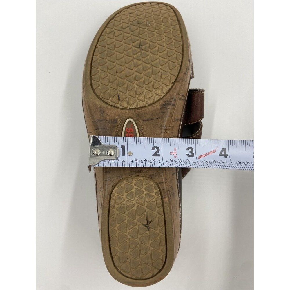 Klogs Slip Resistant Women Size 6 M Brown Wedge Slip On Sandal Detailed Straps - Picture 7 of 11